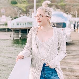 Free people places to go cardigan tank top set